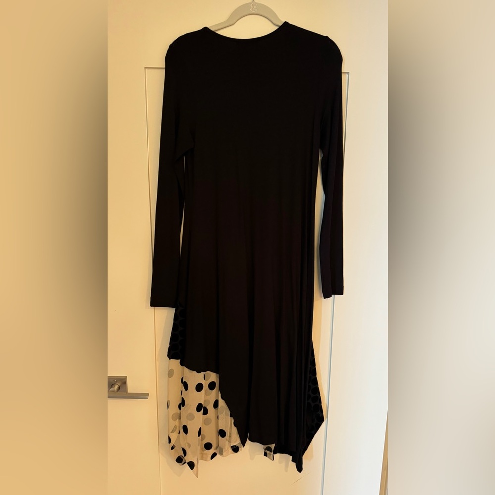 Alembika Dress Size 1 (6-8)  Black Polka Dot  Long Sleeve Asylum - Artful Home